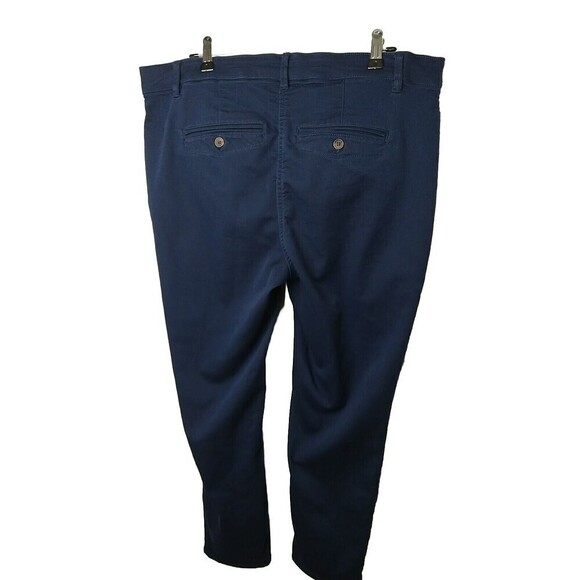 Violets And Roses Navy Straight Zip Button Elastic Waist Pants. Size 14W - Picture 12 of 13